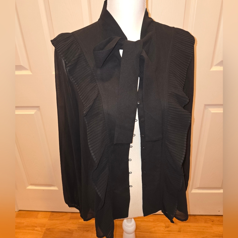 After Market Black Long Sleeve Blouse